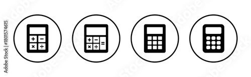 Calculator icon vector. Accounting calculator sign and symbol.
