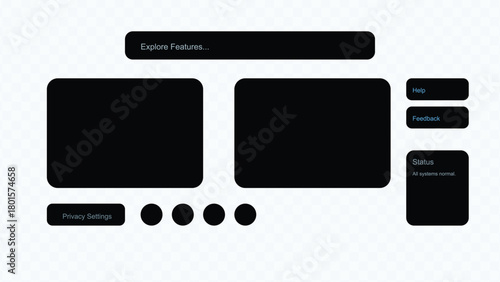 Dashboard admin panel ui design template with analytics components