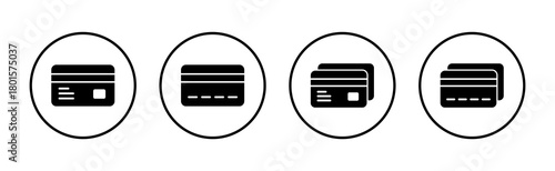 Credit card icon vector. Credit card payment sign and symbol