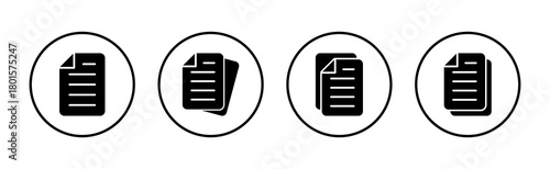 Document icon vector. Paper sign and symbol. File Icon