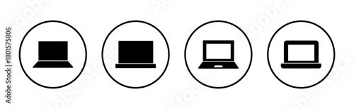 Laptop icon vector. computer sign and symbol