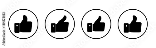 Like icon vector. Thumbs up sign and symbol. Hand like