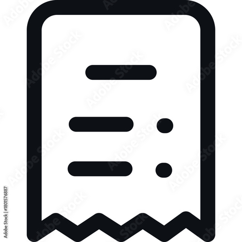 Receipt, Bill, Invoice Document Icon