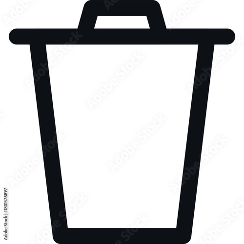 Trash bin icon for deleting files or content