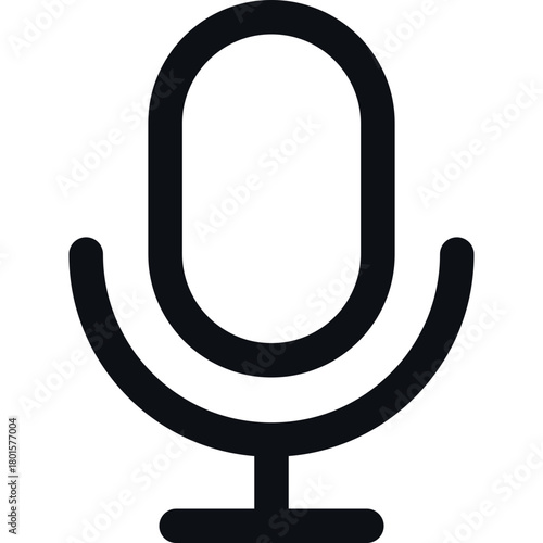 Microphone Symbol Icon Vector Illustration