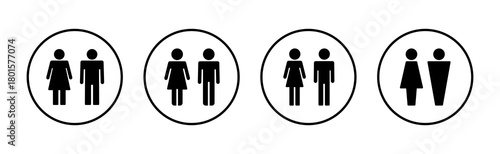Man and woman icon vector. male and female sign and symbol. Girls and boys