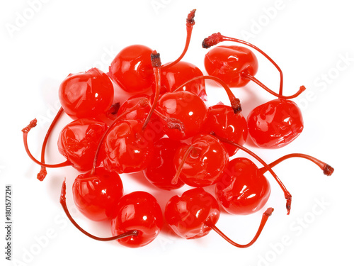 Cocktail Cherries on white Background