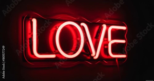 Neon Love Sign Glows Bright A Perfect Valentine's Day Decoration or Gift