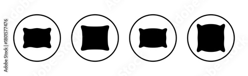Pillow icon vector. Pillow sign and symbol. Comfortable fluffy pillow