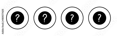 Question icon vector. question mark sign and symbol