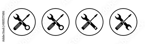 Repair tools icon vector. tool sign and symbol. setting icon. Wrench and screwdriver. Service