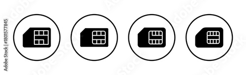 Sim card icon vector. dual sim card sign and symbol