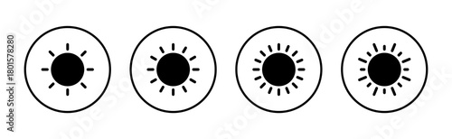 Sun icon vector. Brightness sign and symbol