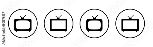 Tv icon vector. television sign and symbol