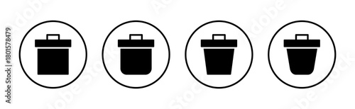 Trash icon vector. trash can icon. delete sign and symbol.