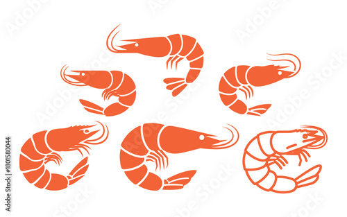 Shrimp solid icon, a glyph style icon suitable for websites or mobile applications, representing food and seafood, a prawn vector icon, a straightforward vector illustration, and vector graphics .