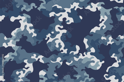 Camouflage texture seamless pattern. Abstract modern camo background for fabric and fashion textile print. Woodland style. Textures of classic clothing in masking style