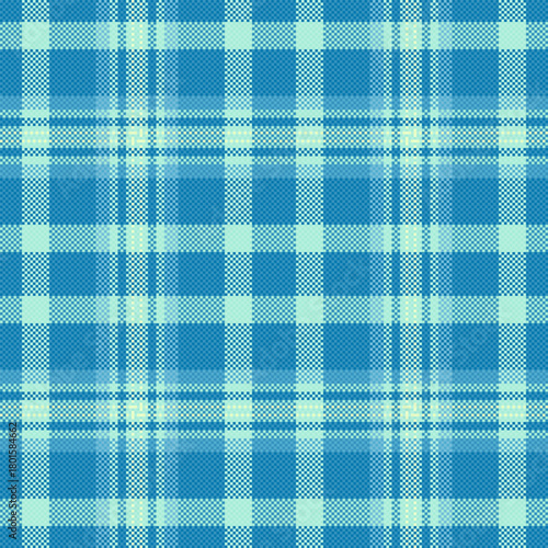 Seasonal tartan seamless vector, femininity check texture textile. Brazil background fabric pattern plaid in cyan and light colors.