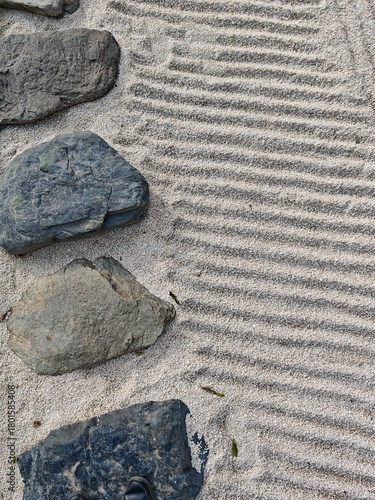 abstract view of stones lying on the sand