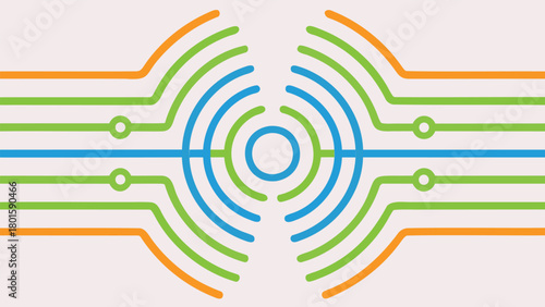 A versatile and colorful vector graphic design featuring a blend of geometric shapes and abstract elements suitable for various creative projects and branding applications