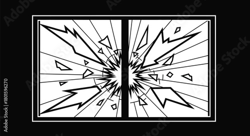 Dramatic shattered glass effect for impactful designs and illustrations