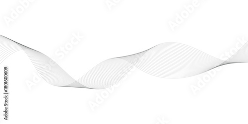 Isolated modern abstract thin wavy background. Black abstract thin wavy background. Curved isolated thin background. EPS 10. 