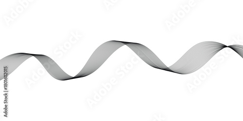 Modern isolated curved smooth background. Stripes curved blended background. Abstract wavy black thin background. thin wavy background. EPS 10. 