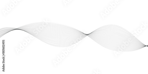 Abstract wavy black thin background. Modern isolated curved smooth background. Stripes curved blended background. EPS 10. 