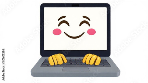 Digital connection concept: a business notebook PC displays an online money transaction over a web network