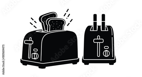 Classic toaster popping golden slices perfect for breakfast mornings