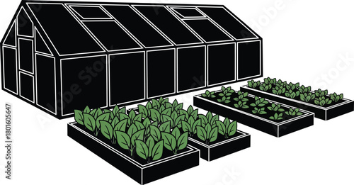 Greenhouse gardening tips and ideas for growing your own food editable vector