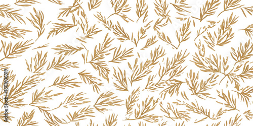 Seamless gold wheat ears pattern illustration vector design background for agriculture and food nature