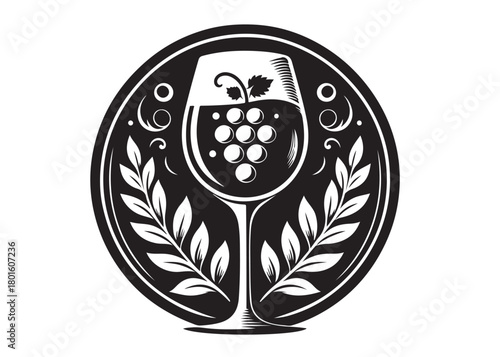 wine glass logo silhouette vector, various wine glasses silhouette vector illustration, wineglass or drink cocktails vector logo, wine drink glass logo silhouettes vector on white background