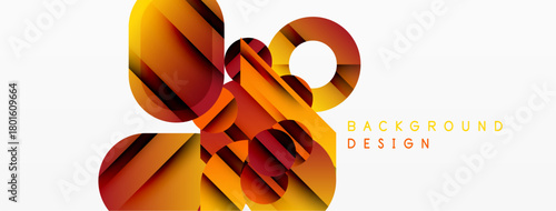 Abstract geometric design. Orange, red hues create dynamic composition. Modern background suitable for various projects.
