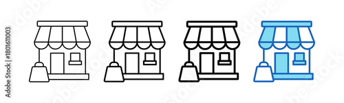 Stores Outline Style icon