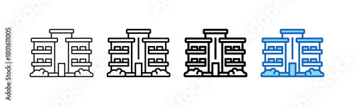 Apartment Outline Style icon