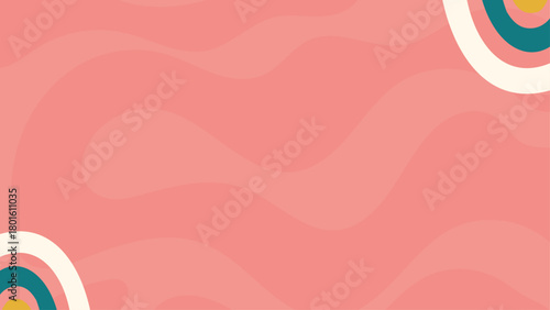 Fond abstrait minimaliste – Arrière-plan doux en formes organiques et arcs-en-ciel