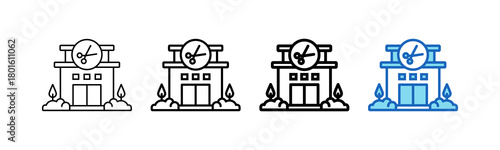 Barbershop Outline Style icon