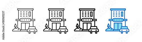 Car Dealership Outline Style icon