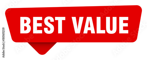 best value red sticker isolated on transpatent background. best value sign