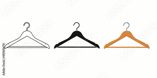 Clothes Hanger parchment on White Background a Versatile Image for Wardrobe and Design Projects
