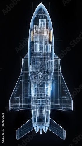 Detailed view of a futuristic spacecraft design showcasing internal structures and advanced technology