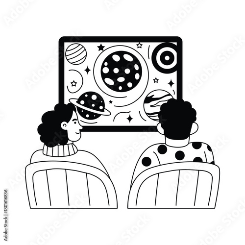 View Galaxy Outline Illustration EPS 10 File