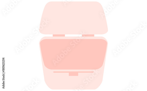 介護用の入れ歯入れのシンプルなイラスト Denture Case Simple Vector Illustration