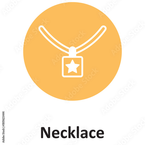 Necklace Vector Icon which can easily modify or edit