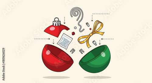 DIY Christmas Ornament Kit Vector
