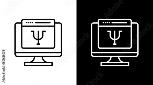 Counseling  White Icon Set Design