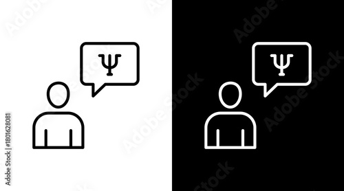 Advice  White Icon Set Design