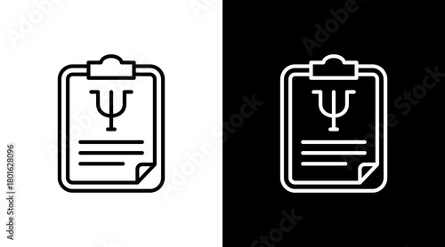 Medical Record  White Icon Set Design