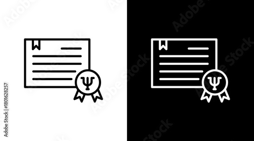 License  White Icon Set Design